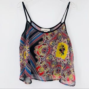 SANS SOUCI size Medium paisley boho cropped camisole